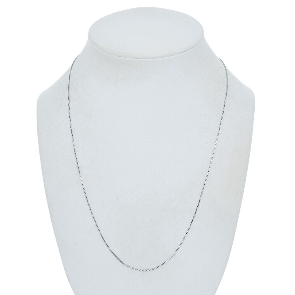 Vintage Sterling Silver 925 Adjustable Box Chain Necklace 18"-19.5"